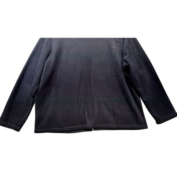 Croft & Barrow Womens Embroidered Cardinal Fleece Jacket 1X Black Red Floral - Picture 9 of 10